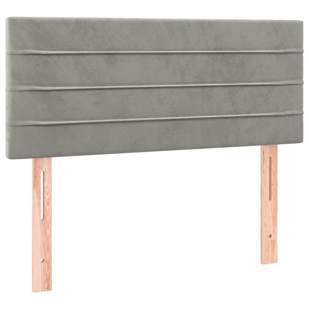 Testiera Grigio Chiaro 80x5x78/88 cm in Velluto