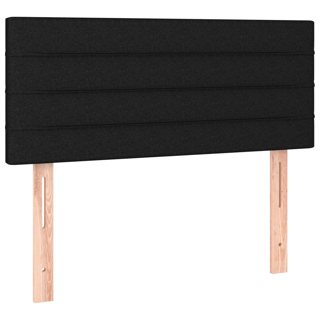 Testiera Nera 90x5x78/88 cm in Tessuto