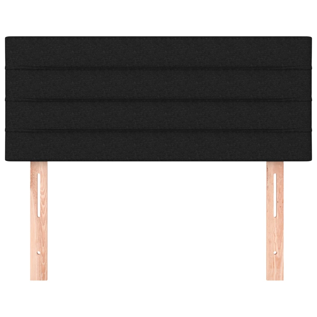 Testiera Nera 90x5x78/88 cm in Tessuto