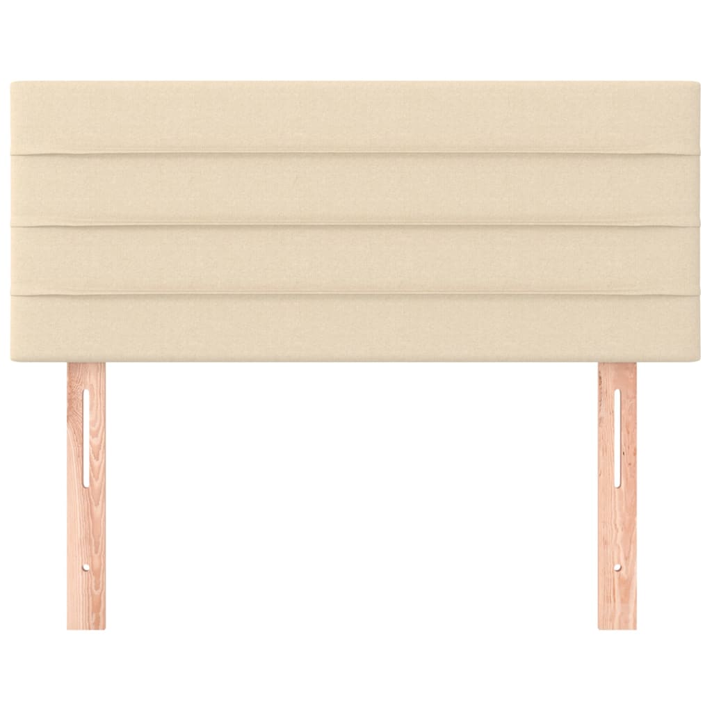 Testiera Crema 90x5x78/88 cm in Tessuto