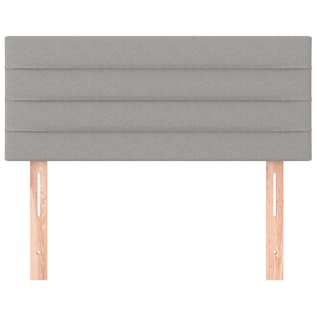 Testiera Grigio Chiaro 100x5x78/88 cm in Tessuto