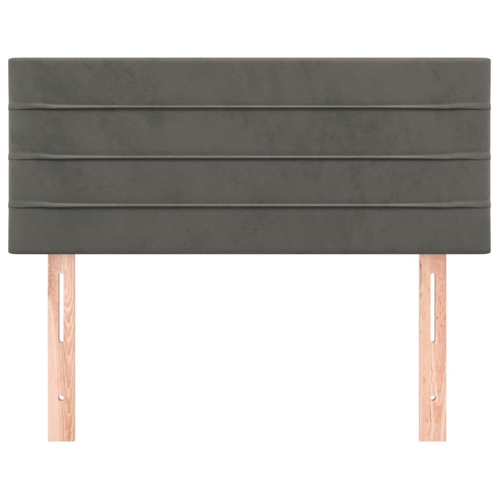 Testiera Grigio Scuro 100x5x78/88 cm in Velluto