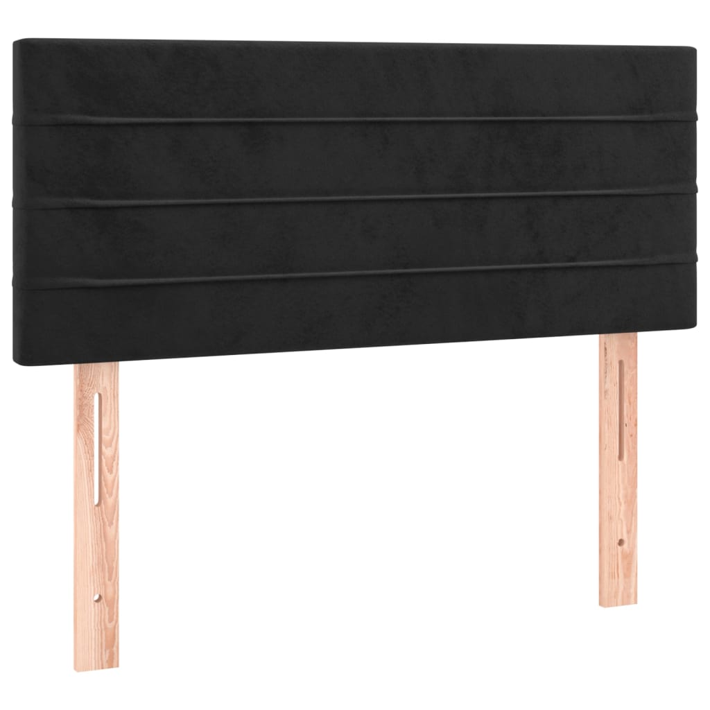 Testiera Nera 100x5x78/88 cm in Velluto