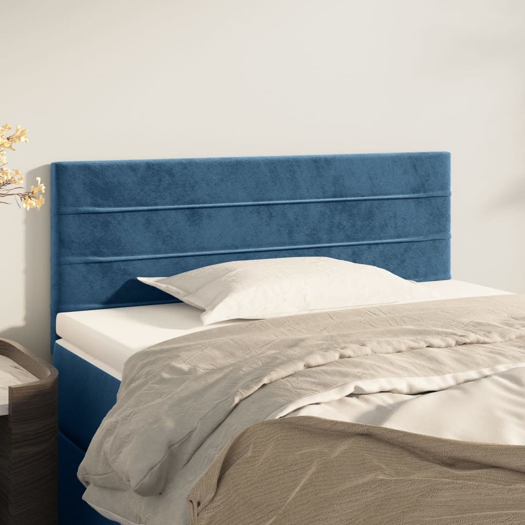 Testiera Blu Scuro 100x5x78/88 cm in Velluto