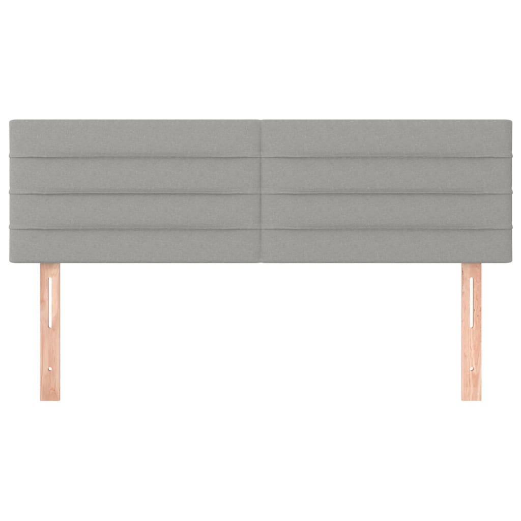 Testiera Grigio Chiaro 144x5x78/88 cm in Tessuto
