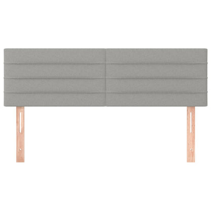 Testiera Grigio Chiaro 144x5x78/88 cm in Tessuto