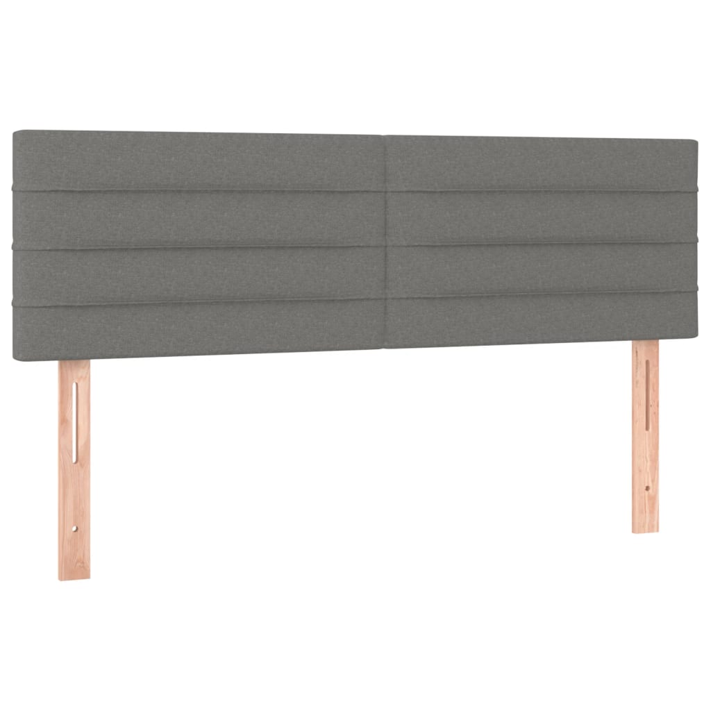 Testiere 2 pz Grigio Scuro 72x5x78/88 cm in Tessuto