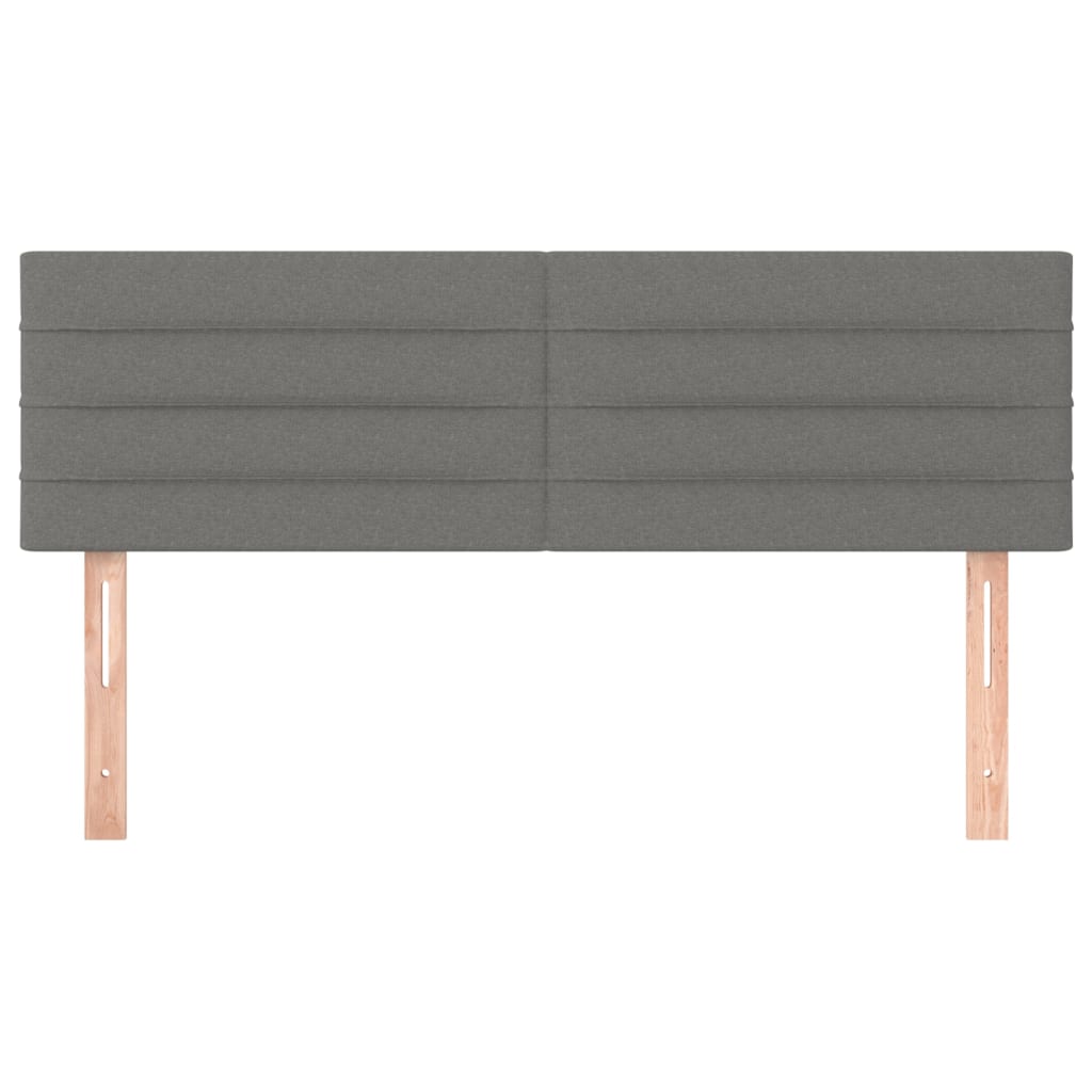 Testiere 2 pz Grigio Scuro 72x5x78/88 cm in Tessuto
