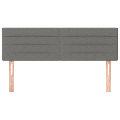 Testiere 2 pz Grigio Scuro 72x5x78/88 cm in Tessuto