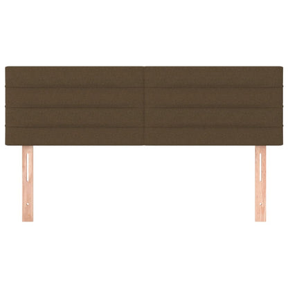Testiere 2 pz Marrone Scuro 72x5x78/88 cm in Tessuto