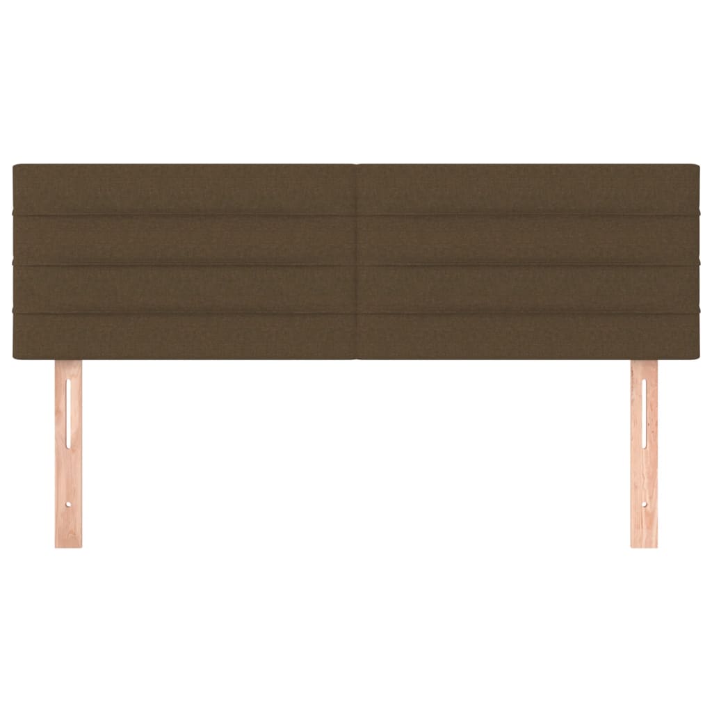 Testiere 2 pz Marrone Scuro 72x5x78/88 cm in Tessuto