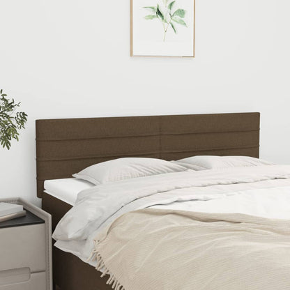 Testiera Marrone Scuro 144x5x78/88 cm in Tessuto