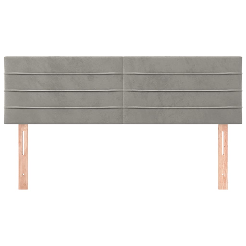 Testiere 2 pz Grigio Chiaro 72x5x78/88 cm in Velluto