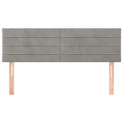 Testiere 2 pz Grigio Chiaro 72x5x78/88 cm in Velluto
