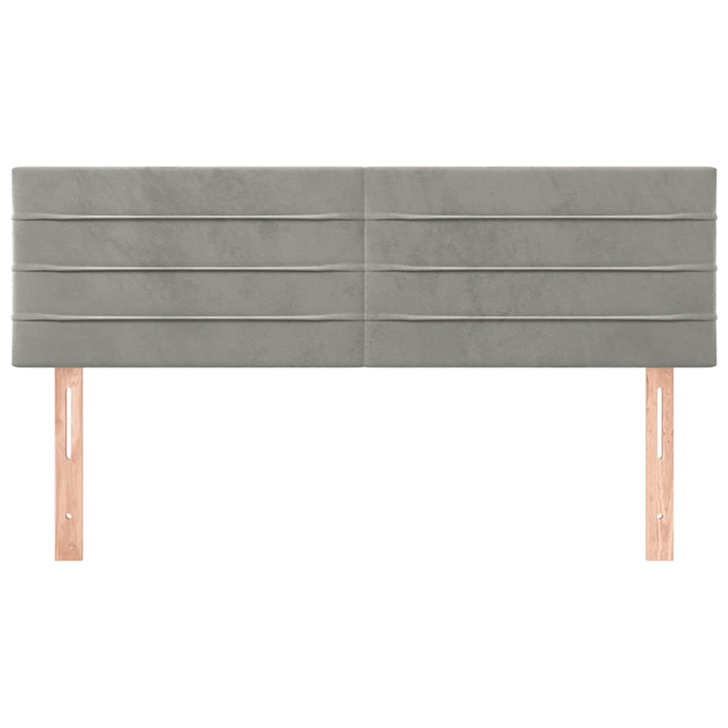Testiere 2 pz Grigio Chiaro 72x5x78/88 cm in Velluto