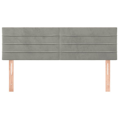 Testiere 2 pz Grigio Chiaro 72x5x78/88 cm in Velluto