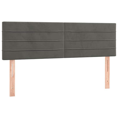 Testiera Grigio Scuro 144x5x78/88 cm in Velluto