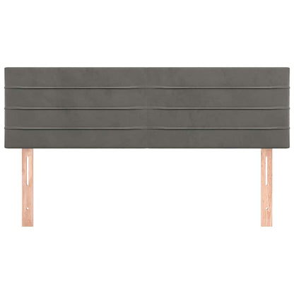 Testiera Grigio Scuro 144x5x78/88 cm in Velluto