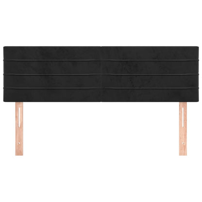 Testiere 2 pz Nere 72x5x78/88 cm in Velluto