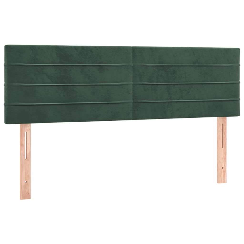Testiere 2 pz Verde Scuro 72x5x78/88 cm in Velluto