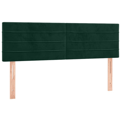 Testiera Verde Scuro 144x5x78/88 cm in Velluto