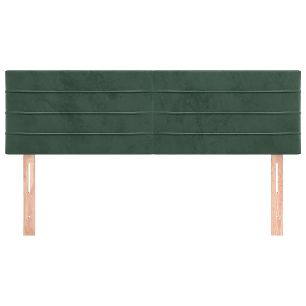 Testiere 2 pz Verde Scuro 72x5x78/88 cm in Velluto