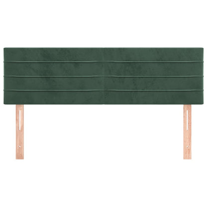 Testiere 2 pz Verde Scuro 72x5x78/88 cm in Velluto