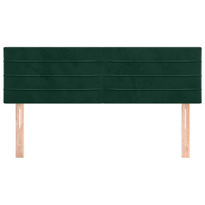 Testiere 2 pz Verde Scuro 72x5x78/88 cm in Velluto
