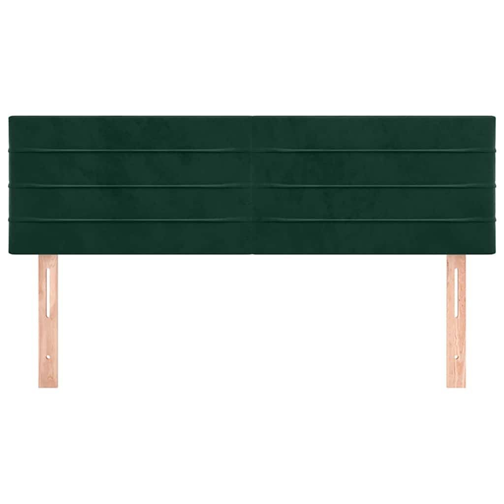 Testiera Verde Scuro 144x5x78/88 cm in Velluto