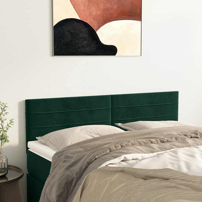 Testiera Verde Scuro 144x5x78/88 cm in Velluto