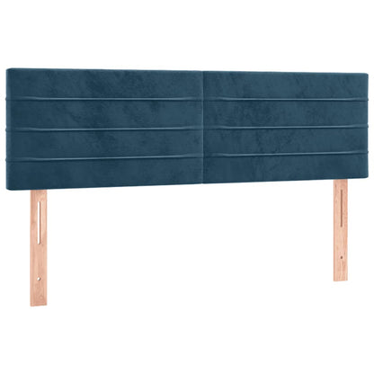 Testiere 2 pz Blu Scuro 72x5x78/88 cm in Velluto