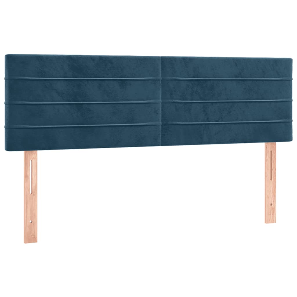 Testiera Blu Scuro 144x5x78/88 cm in Velluto