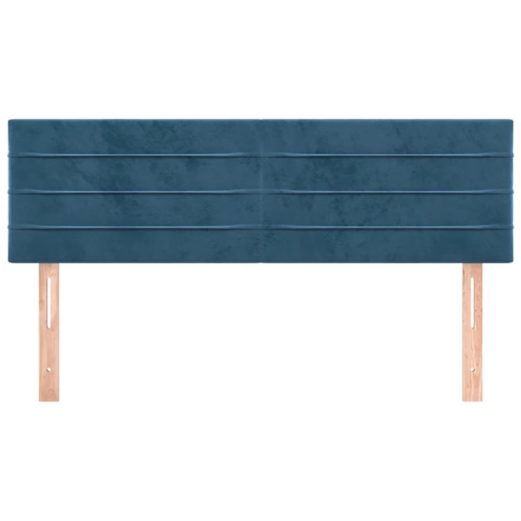 Testiere 2 pz Blu Scuro 72x5x78/88 cm in Velluto