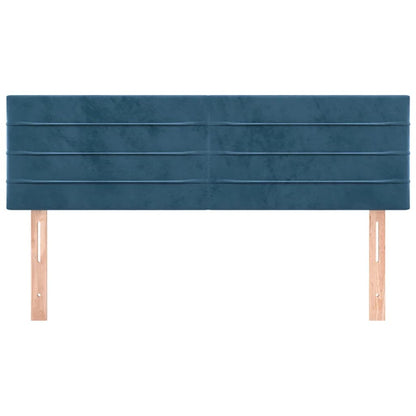 Testiere 2 pz Blu Scuro 72x5x78/88 cm in Velluto