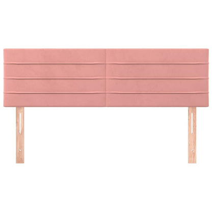 Testiera Rosa 144x5x78/88 cm in Velluto