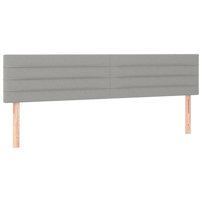 Testiera Grigio Chiaro 160x5x78/88 cm in Tessuto