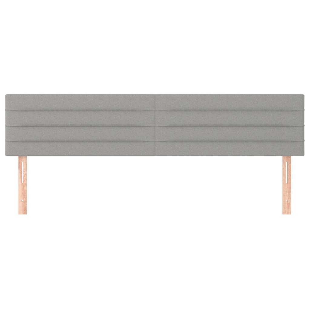 Testiera Grigio Chiaro 160x5x78/88 cm in Tessuto