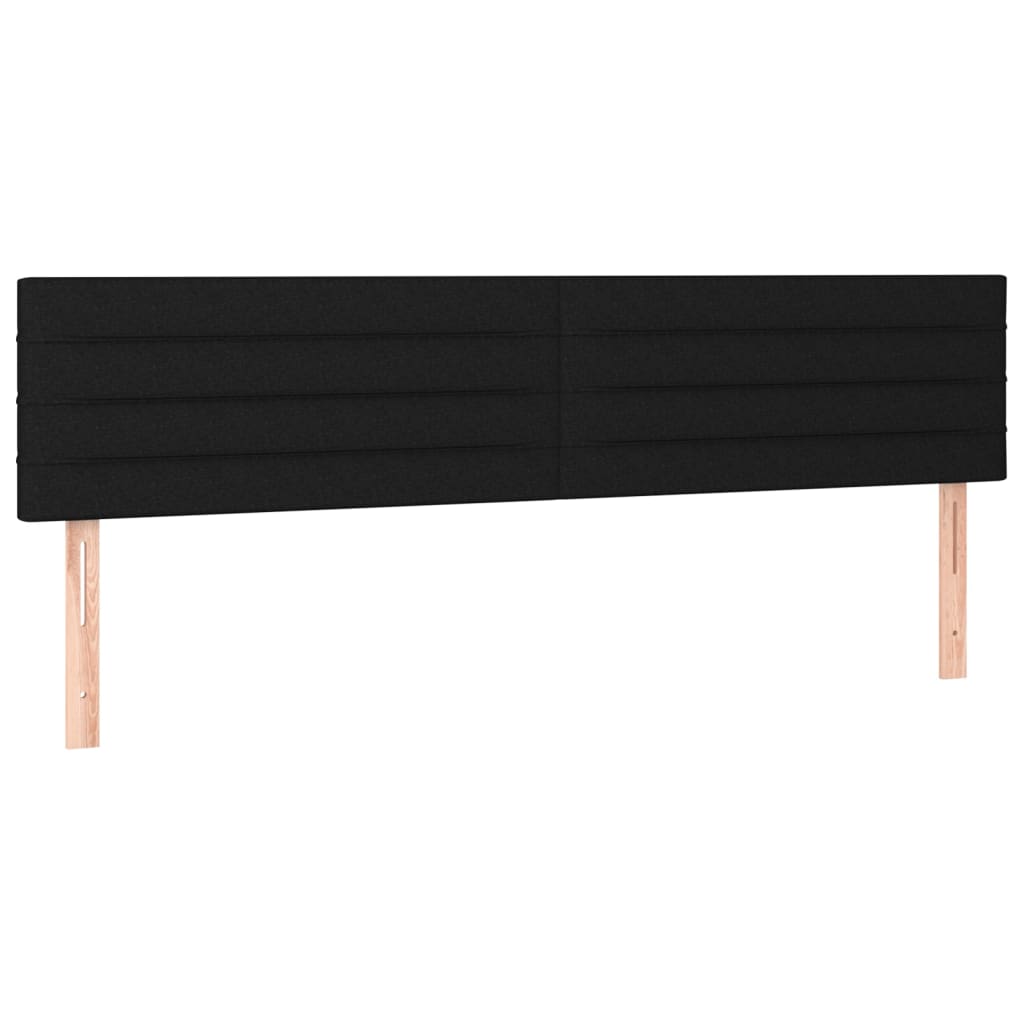 Testiera Nera 160x5x78/88 cm in Tessuto