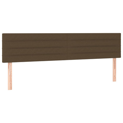 Testiera 2 pz Marrone Scuro 80x5x78/88 cm in Tessuto