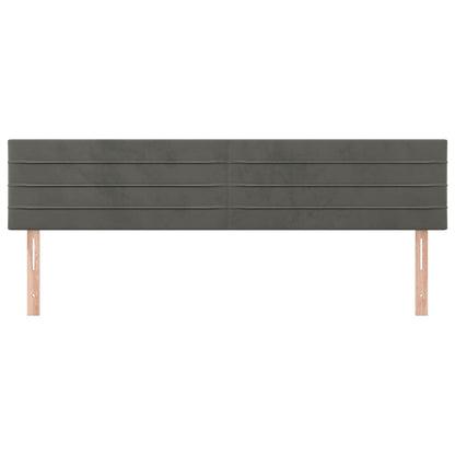 Testiera 2 pz Grigio Scuro 80x5x78/88 cm in Velluto