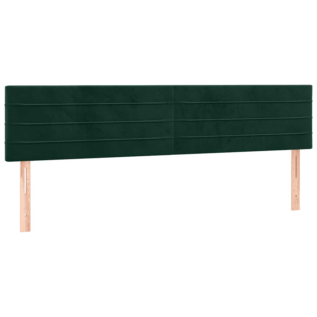 Testiera Verde Scuro 160x5x78/88 cm in Velluto