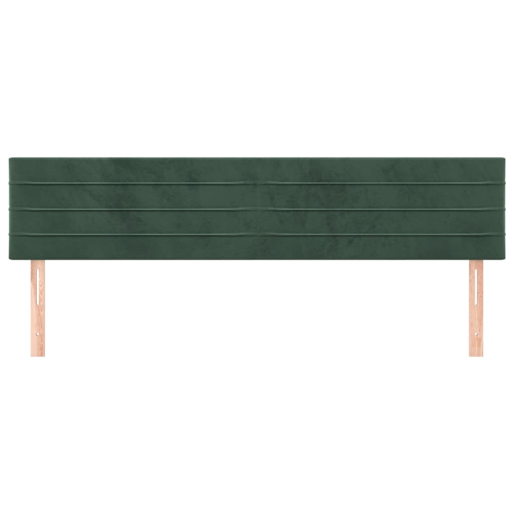Testiera 2 pz Verde Scuro 80x5x78/88 cm in Velluto