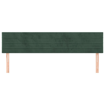 Testiera 2 pz Verde Scuro 80x5x78/88 cm in Velluto