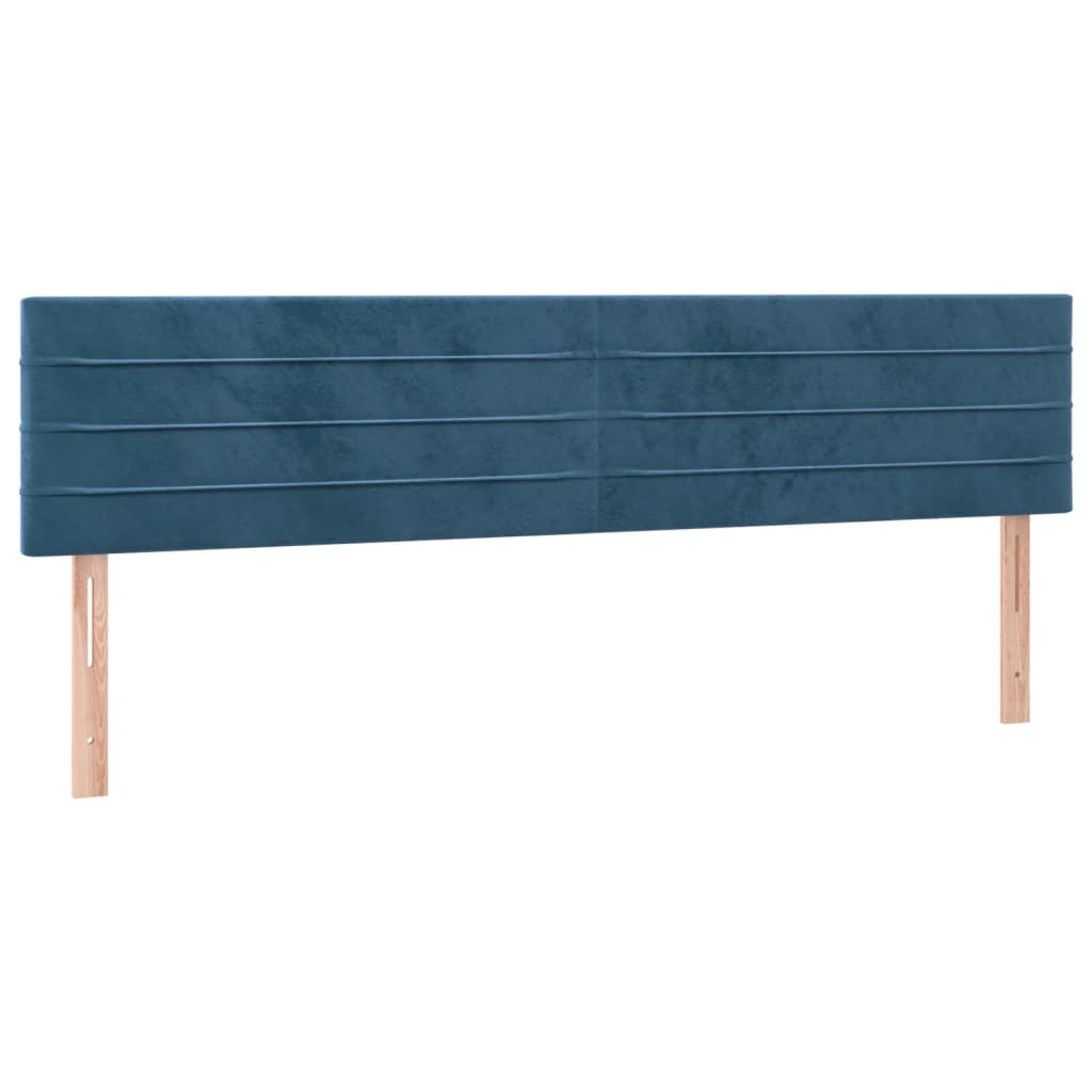 Testiera 2 pz Blu Scuro 80x5x78/88 cm in Velluto
