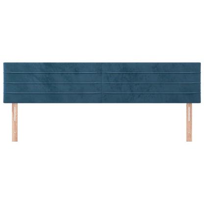 Testiera 2 pz Blu Scuro 80x5x78/88 cm in Velluto