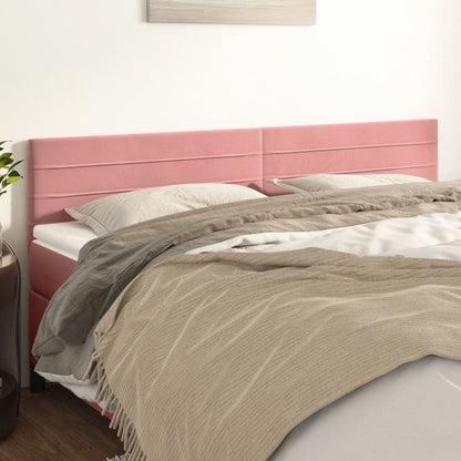 Testiera Rosa 160x5x78/88 cm in Velluto