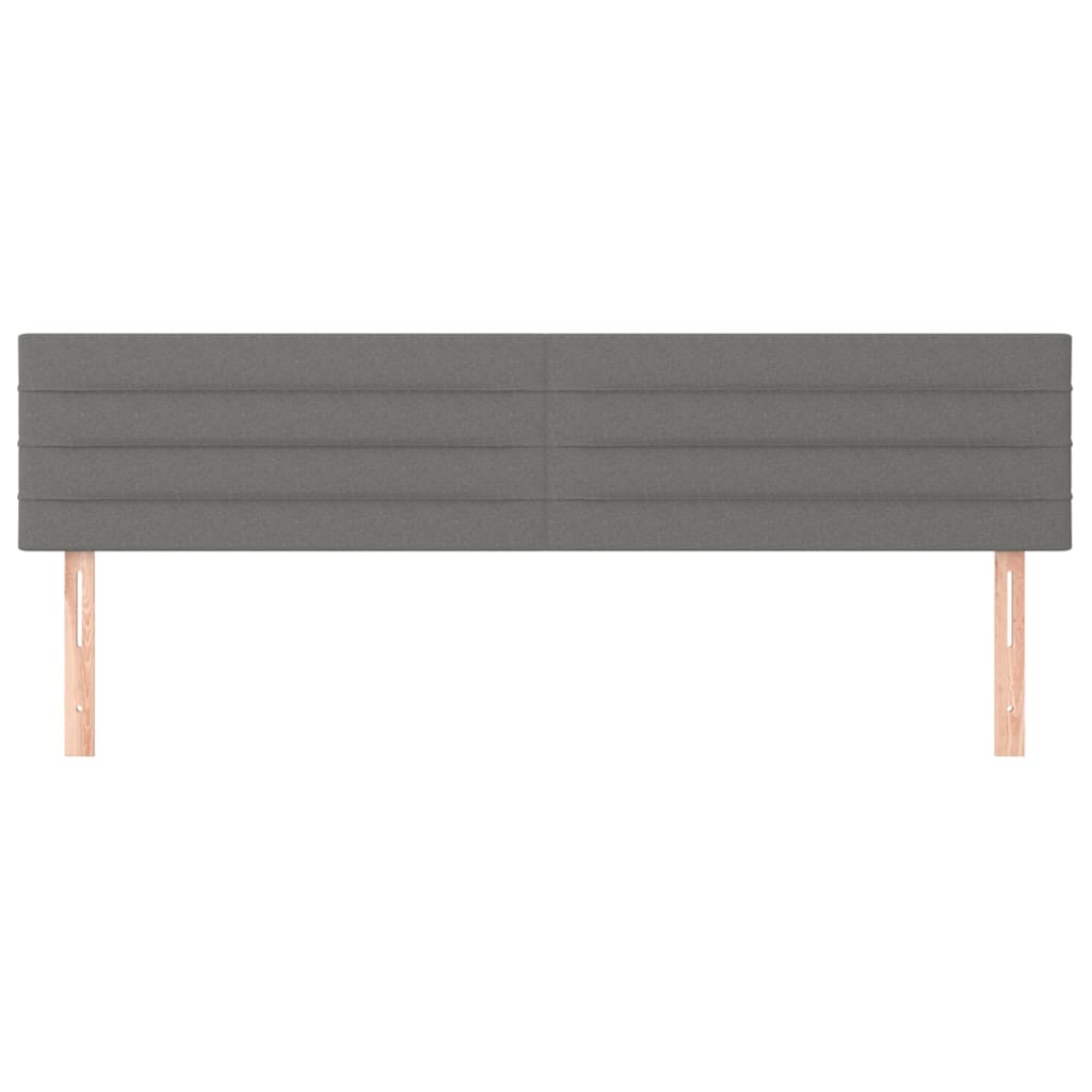 Testiera Grigio Scuro 180x5x78/88 cm in Tessuto
