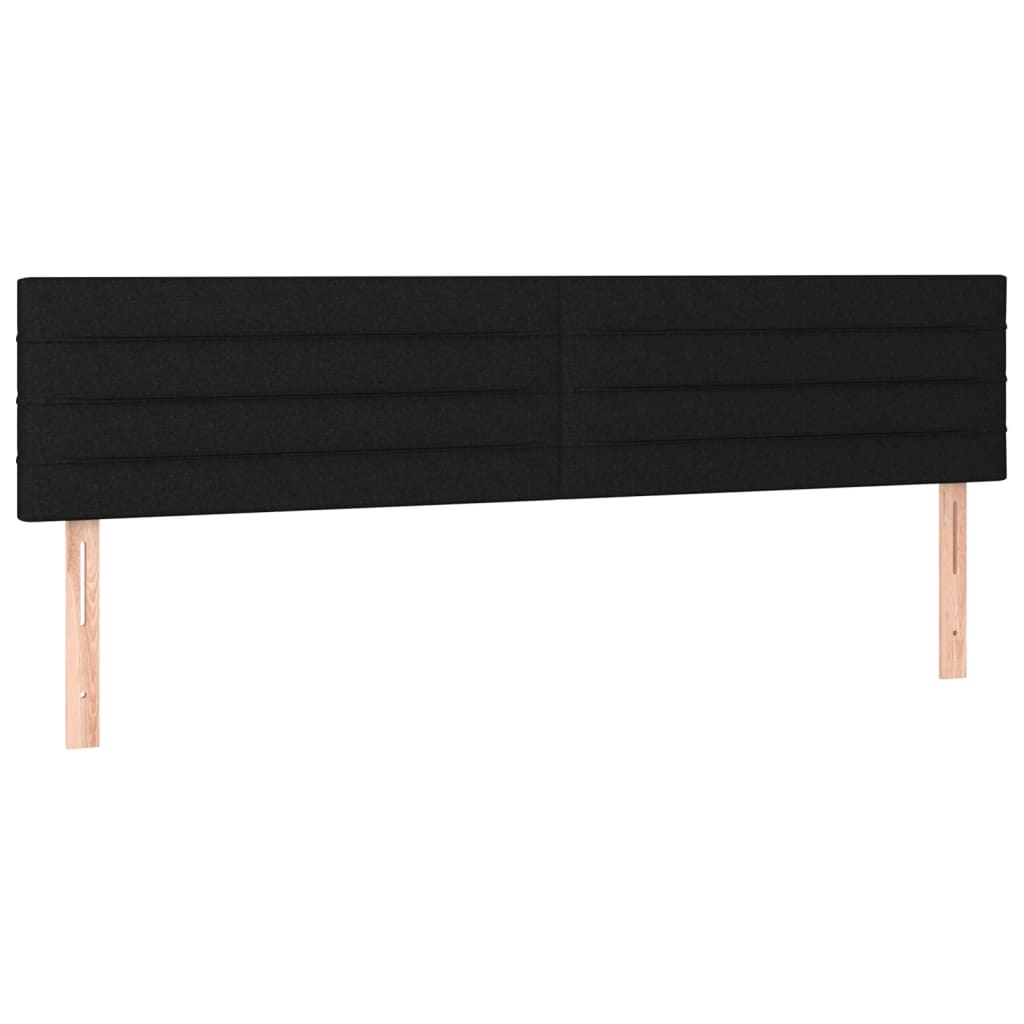Testiera Nera 180x5x78/88 cm in Tessuto