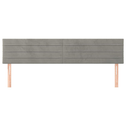 Testiera Grigio Chiaro 180x5x78/88 cm in Velluto