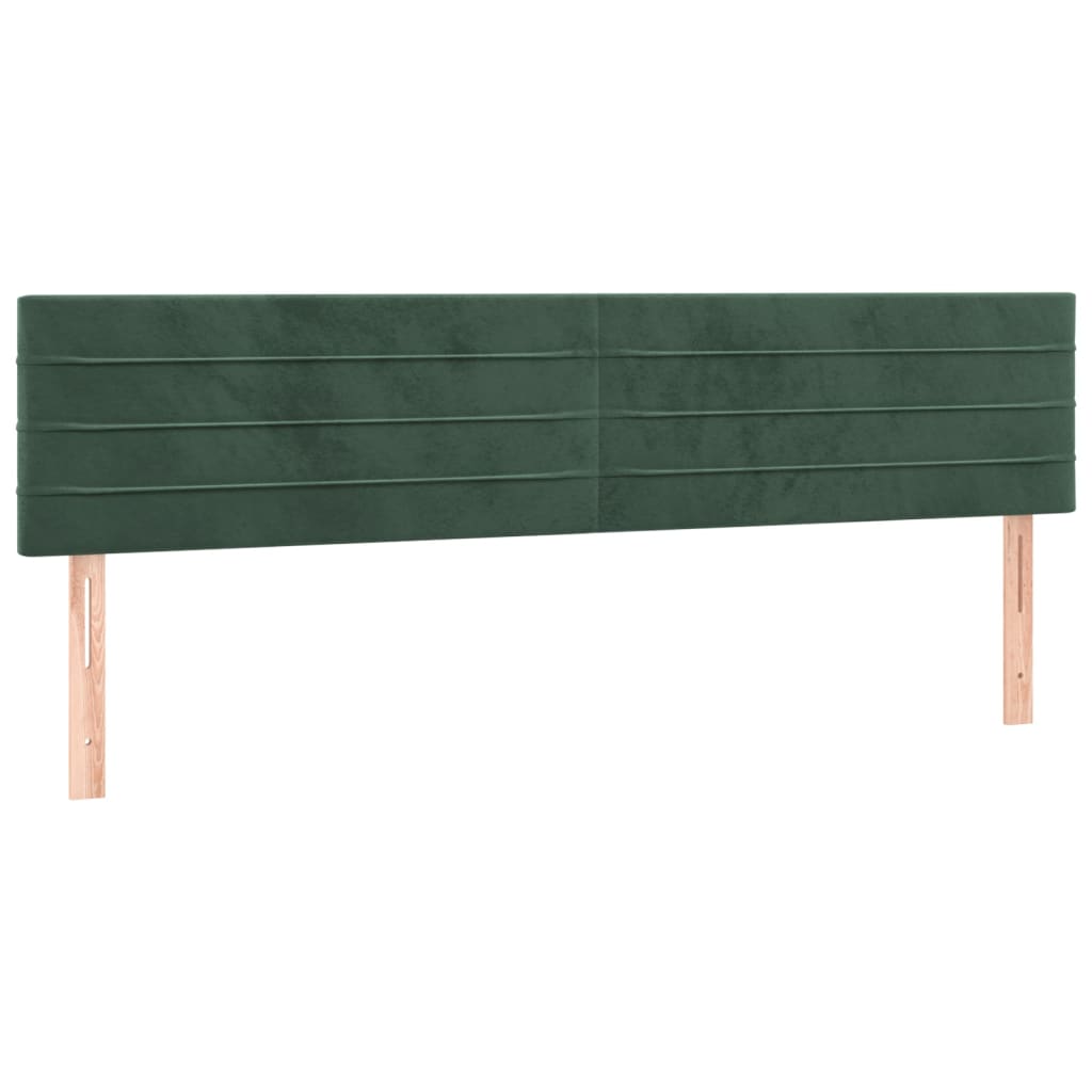 Testiera 2 pz Verde scuro 90x5x78/88 cm in Velluto